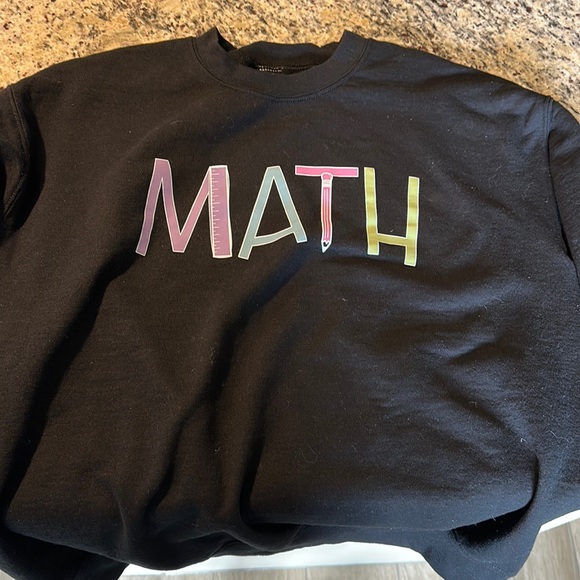 Math/Teach create motivate math sweatshirt medium/large set of 2 - Picture 2 of 5